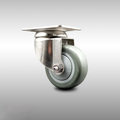 Service Caster 3.5 Inch 316SS Gray Polyurethane Wheel Swivel Top Plate Caster SCC-SS31620S3514-PPUB